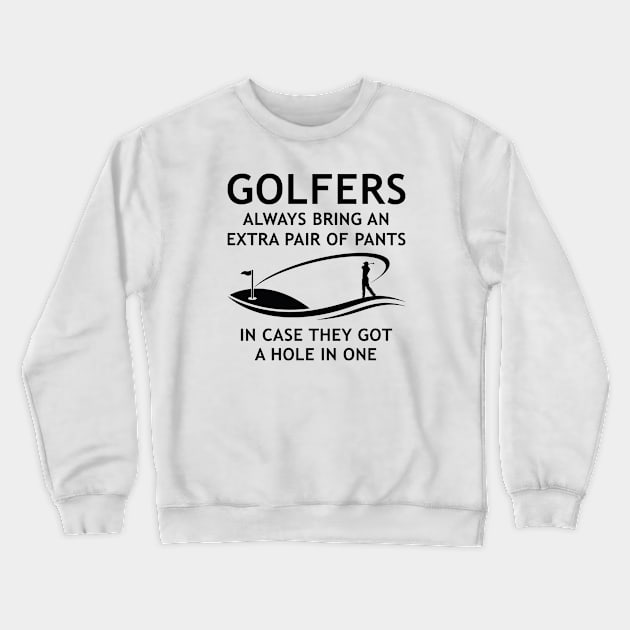 Golfers Extra Pants Crewneck Sweatshirt by LuckyFoxDesigns